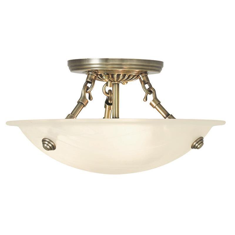 Oasis 12 Inch 3 Light Semi Flush Mount by Livex Lighting